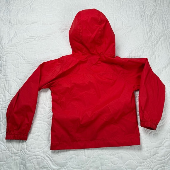Columbia Kids‎ Red 100% Nylon Hooded Full Zip Windbreaker Jacket XXS 4/5 NWOT - Picture 2 of 8